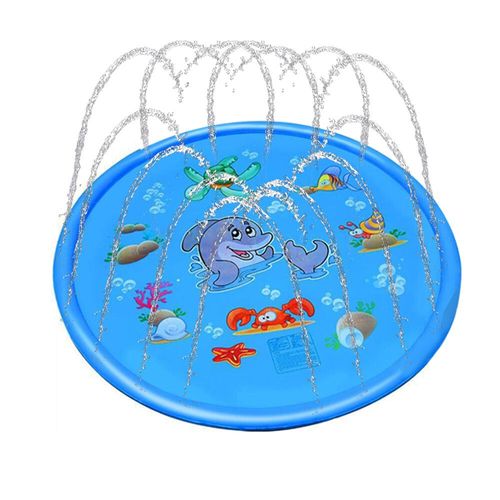 Polymères De Pulvérisation D'eau Gonflables Pour Animaux De Compagnie,Baignoire Pour Chiens,Jeu De Refroidissement,Arroseur Cool Pour Animaux De Compagnie,Piscine Extérieure - Type Light Blue 100cm