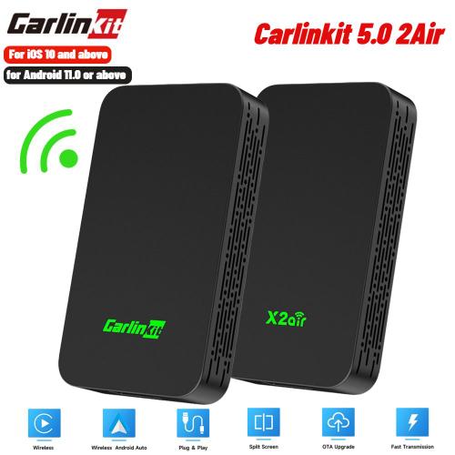 compatibles CarlinKit-Adaptateur CarPlay sans fil 5.0 2air filaire vers  sans fil Android Auto Box Smart Car Ai Box Bluetooth Auto allergique Plug  and Play