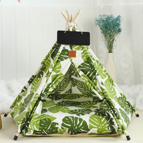Tente Pour Animaux De Compagnie Portable Et Lavable,Lits D'intérieur Pour Chiots Et Chats,Lit Tipi Pour Petits Chiens Et Lapins - Type Turtleback Bamboo-M-5-Corner Tent