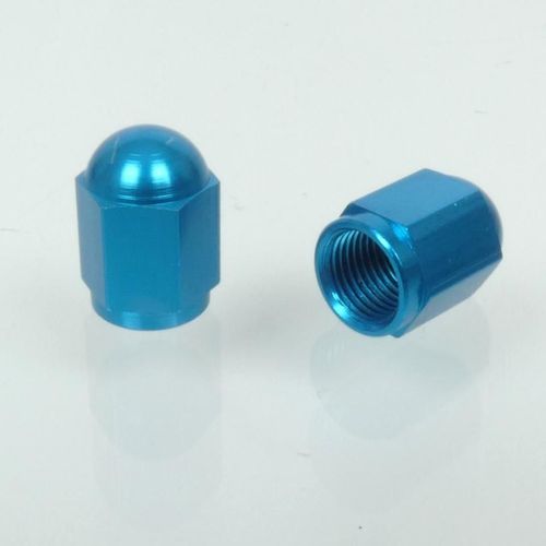 Bouchon De Valve Bike It Hexagonal Aluminium Anodisé Bleu Pour Moto Auto Neuf
