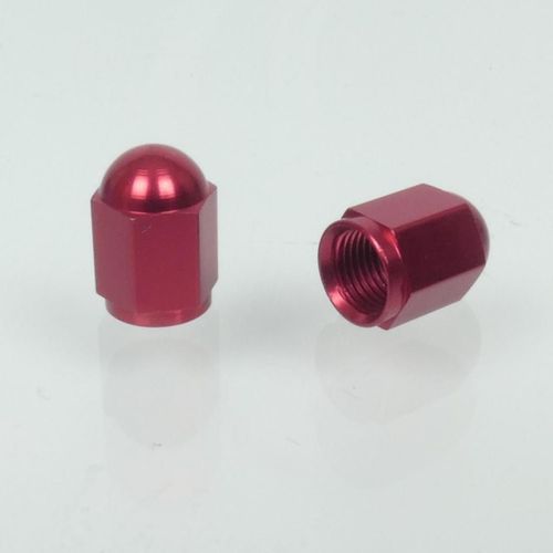 Bouchon De Valve Bike It Hexagonal Aluminium Anodisé Rouge Pour Moto Auto Neuf