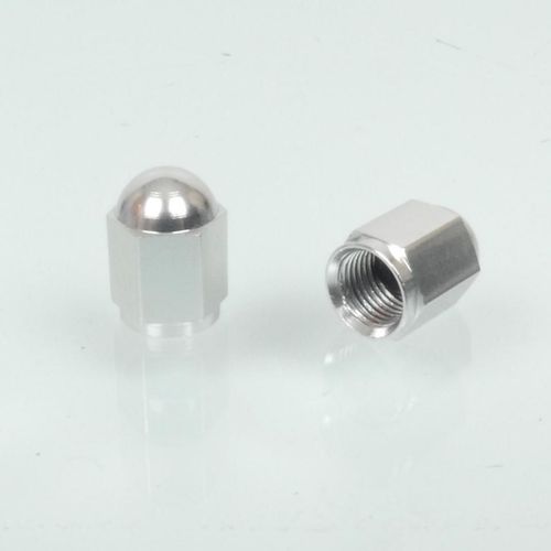Bouchon De Valve Bike It Hexagonal Aluminium Chromé Pour Moto Auto Camion Neuf