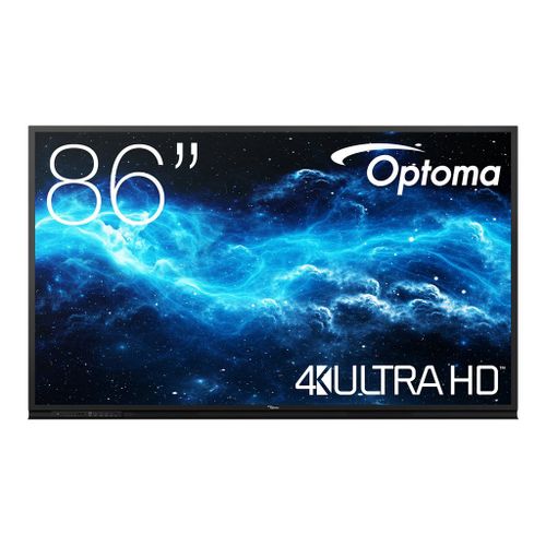 Optoma Creative Touch 3862RK - Classe de diagonale 86" 3-Series Gen 2 écran LCD rétro-éclairé par LED - interactive - 4K UHD (2160p) 3840 x 2160 - Direct LED - noir
