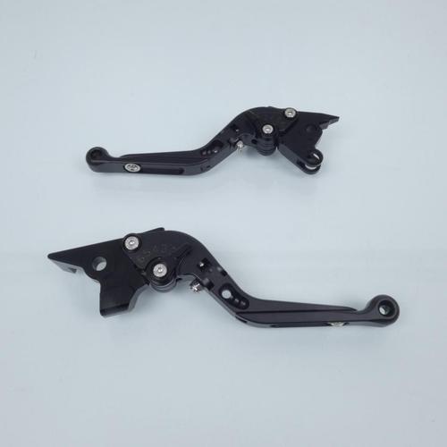 Levier Frein Droit Myra Pour Moto Aprilia 1000 Rst Futura 2001 À 2005 Alu Cnc Noir / Paire Neuf