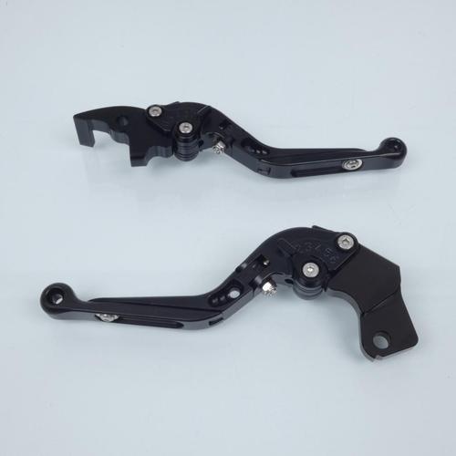 Levier Myra Pour Moto Ktm 125 Duke 4t 2013 À 2015 Alu Cnc Noir / Paire Neuf