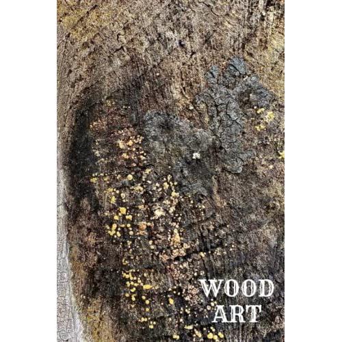 Wood Art: Wood Texture With Natural Pattern Of Spruce Tree Model | Blank Lined Notebook-Journal With 120 Pages And 6"X9" Sized