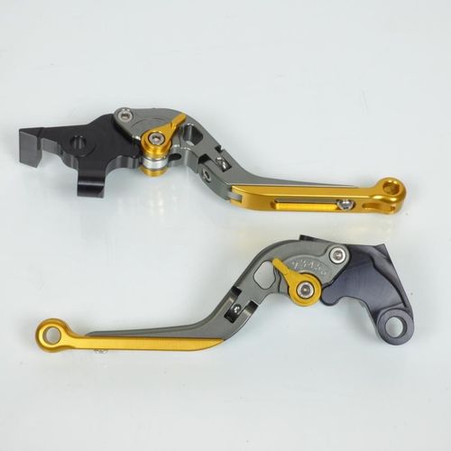 Levier Frein Droit Mad Pour Moto Yamaha 800 Fz8 N 2013 À 2016 101y020tg / Folder Or Neuf
