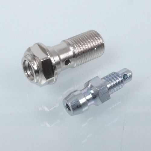 Vis Raccord Banjo Frein France Equipement Ø10mm Pas 100 Avec Purge Pour Moto