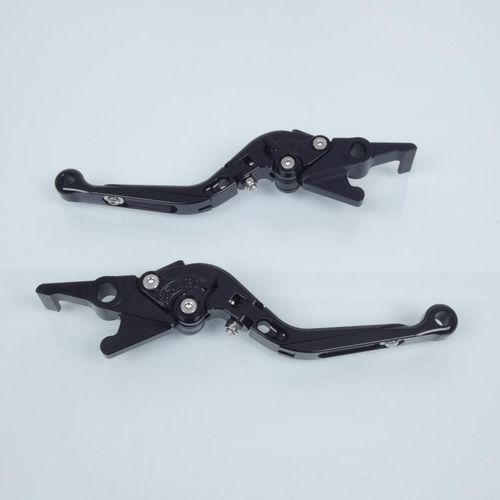 Paire Levier Frein Rb Max Alu Cnc Noir Pour Scooter Yamaha 500 Tmax 2007 À 2011