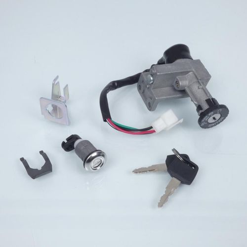 Kit Serrure Teknix Pour Scooter Kymco 50 Vitality 2004 À 2008 4 Fils Neuf