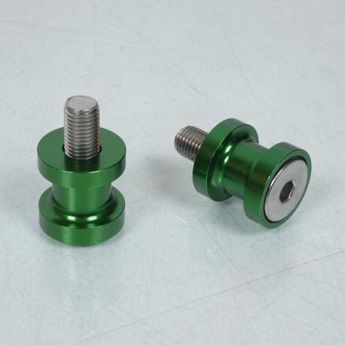 Paire De Diabolo Levage Pion Vert M10 R&g Pour Moto Kawasaki 600 Ninja Zx9r