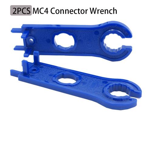 couleur seulement clé 2pcs Pince à sertir les connecteurs MC4 pour panneaux solaires, outil de sertissage à cliquet pour connecteurs mâles et femelles