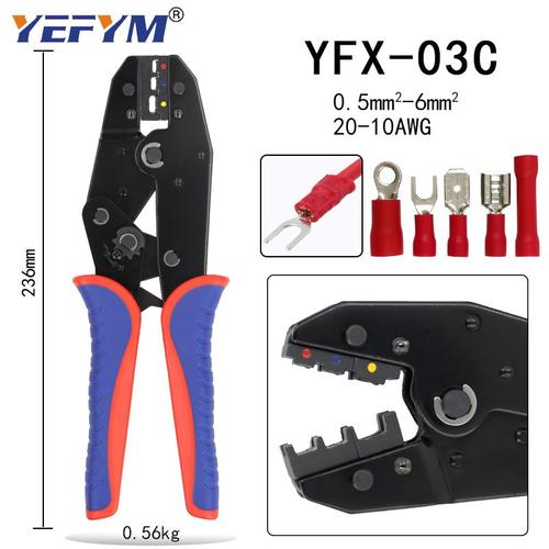 couleur YFX-03C Pince à sertir YFX-04B, remplacement rapide, Kit de 230mm, câble en acier au carbone, outils de serrage électrique