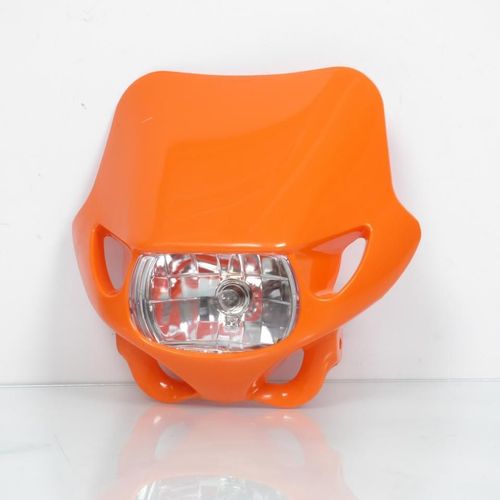Plaque Phare Orange Avec Phare Optique Pour Moto Enduro Tout Terrain Cross Neuf