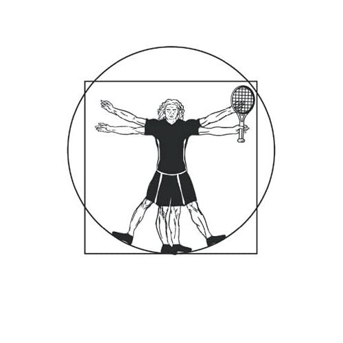 Tennis Player - Da Vinci Vitruvian Man Racket: A Journal Size (6 X 9 Inches) Notebook | Diary | Planner With 120 Lined Pages