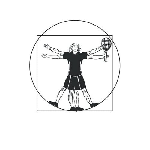 Tennis Player - Da Vinci Vitruvian Man Racket: A Journal Size (6 X 9 Inches) Notebook | Diary | Planner With 120 Square Grid Pages