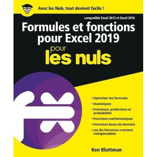 Formules Et Fonctions Pour Excel Pour Les Nuls