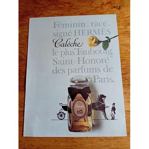 Publicité De Presse Authentique Années 50/60 Parfum Calèche De Hermès