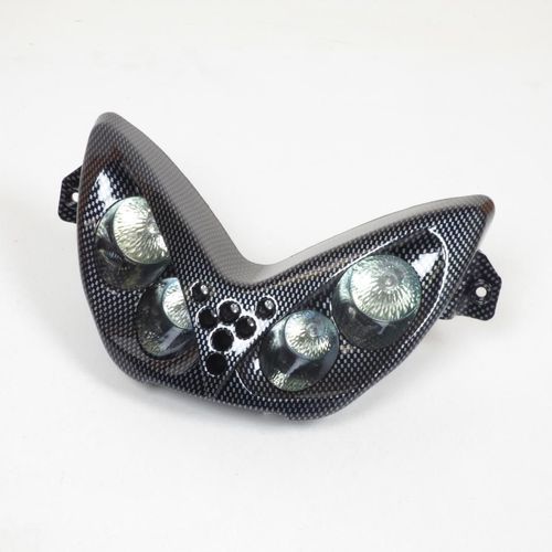 Optique Avant Tnt Pour Scooter Yamaha 50 Aerox Carbone Et Led Bleu Neuf