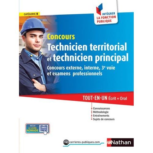 Concours Technicien Territorial Et Technicien Principal - Catégorie B, Concours Externe, Interne, 3e Voie Et Examens Professionnels