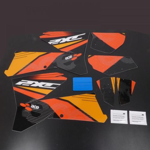 Kit Déco Ace 6 Pièces Pour Moto Ktm Exc 4 Temps 2005 2006 2007 0505419 Neuf