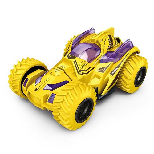 couleur Jaune Violet Voiture de cascadeur à inertie pour garçons, jouet à  quatre roues motrices Double face en ABS, véhicule tout-terrain à rotation  et Collision, jouet pour enfants