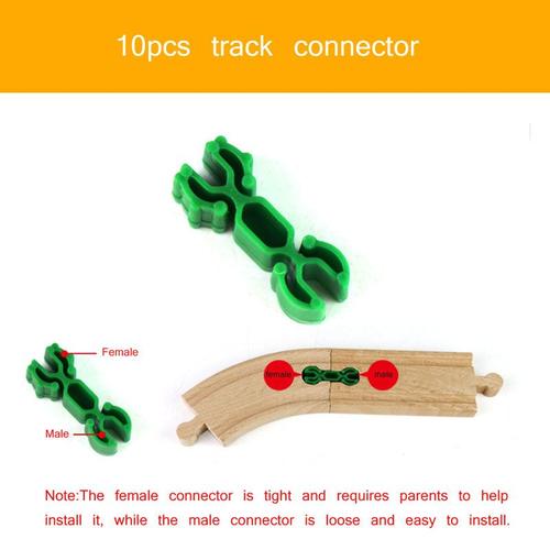 Couleur Jaune Accessoires De Voie Ferrée En Bois De Hêtre, Ensemble De Train, Pont Adapté À Thomas, Jouets Pour Enfants