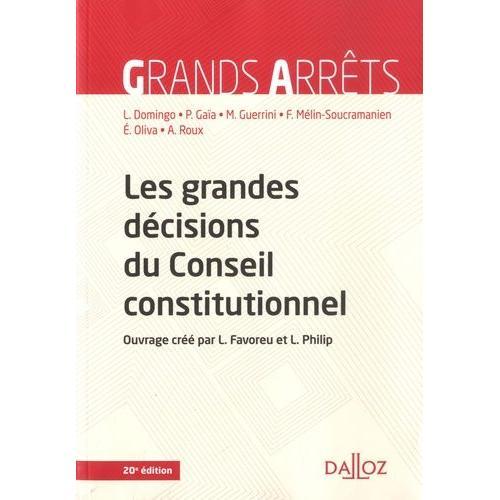 Les Grandes Décisions Du Conseil Constitutionnel