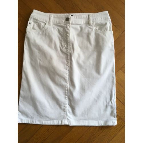 Jupe En Toile Blanche Caroll Taille 38