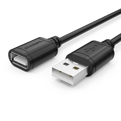 la couleur noire câble d'extension USB 2.0 mâle vers femelle, haute vitesse, pour données, pour PC, clavier, imprimante, souris, ordinateur rallonge usb