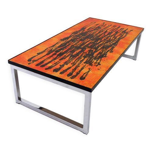 Table Basse Belarti Annes 1960 Orange
