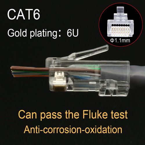 couleur CAT6 -- 6U câble ethernet, fiche rg45, utp 8P8C, rj 45 cat 6, prise lan modulaire, keystone cat5