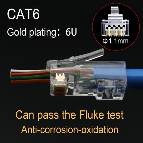 couleur CAT6 -- 6U câble ethernet, fiche rg45, utp 8P8C, rj 45 cat 6, prise lan modulaire, keystone cat5