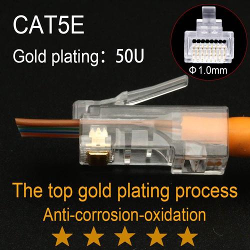 couleur CAT5E -- 50U câble ethernet, fiche rg45, utp 8P8C, rj 45 cat 6, prise lan modulaire, keystone cat5