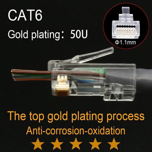 couleur CAT6 -- 50U câble ethernet, fiche rg45, utp 8P8C, rj 45 cat 6, prise lan modulaire, keystone cat5