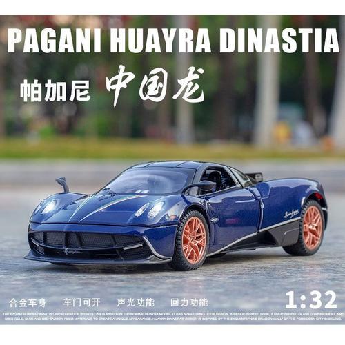 Couleur Bleue 1:32 Sound And Light Pull Back Car Model Simulation Alloy Sports Car Model Children's Toy Ornaments Collection Pagani