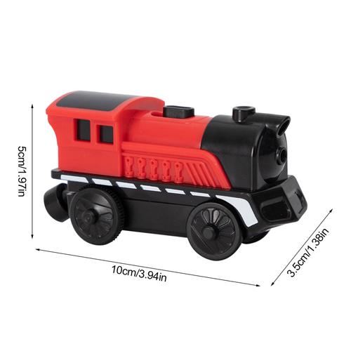 Couleur B Locomotive De Chemin De Fer Électrique Connectée Magnétiquement Petit Train, Jouet De Rail Magnétique Compatible Avec Piste En Bois, Cadeau Pour Garçon Gi