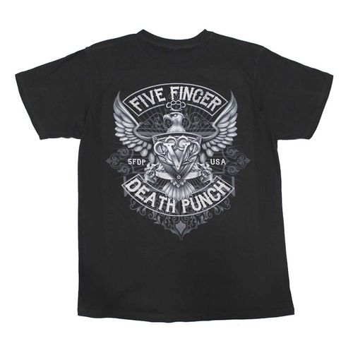 Five Finger Death Punch T Shirt Five Finger Death Punch How Eagle Crest T-Shirt