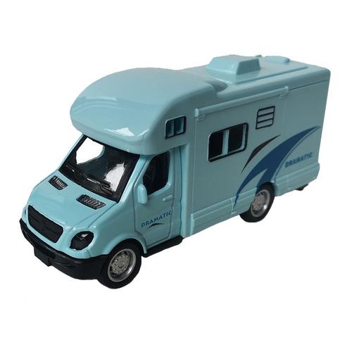 Couleur Bleue Caravane De Petite Taille, Modèle De Voiture De Tourisme, Ornement Souvenir, Véhicule De Loisirs, Jouet Pour Garçons, Cadeau D'anniversaire Pour Enfants