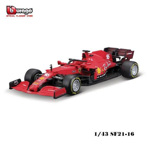 Couleur Sf21-16 Véhicule De Luxe En Alliage Ferrari F1 Sf21 #55, 1:43, Modèle De Voitures Moulées, Jouet, Cadeau De Collection