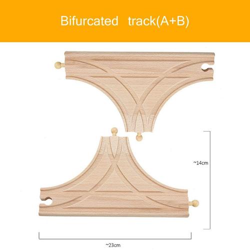 Couleur Clair Accessoires De Voie Ferrée En Bois De Hêtre, Ensemble De Train, Pont Adapté À Thomas, Jouets Pour Enfants