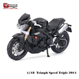 couleur Triumph Speed Triple jouet de moto Honda Africa Twin Adventure  1:18, modèle en alliage, simulation autorisée, cadeau de collection