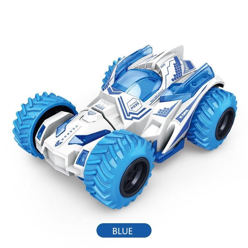 Couleur bleue Voiture de cascadeur à inertie pour garçons, jouet à quatre  roues motrices Double face en ABS, véhicule tout-terrain à rotation et  Collision, jouet pour enfants