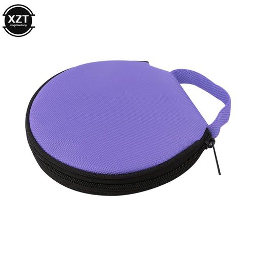 Étui portable pour CD et DVD,sac de rangement pour gril Oxford,support rond avec fermeture éclair pour la maison et la voiture,boîte à CD,capacité de 20 - Type Violet