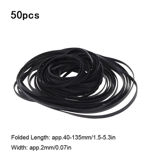 Courroie plate universelle en caoutchouc,45-60/100mm,pour enregistreur,baladeur DVD,50/130 pièces - Type 50Pcs 2mm