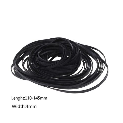 Courroie plate universelle en caoutchouc,45-60/100mm,pour enregistreur,baladeur DVD,50/130 pièces - Type 50Pcs 4mm #A