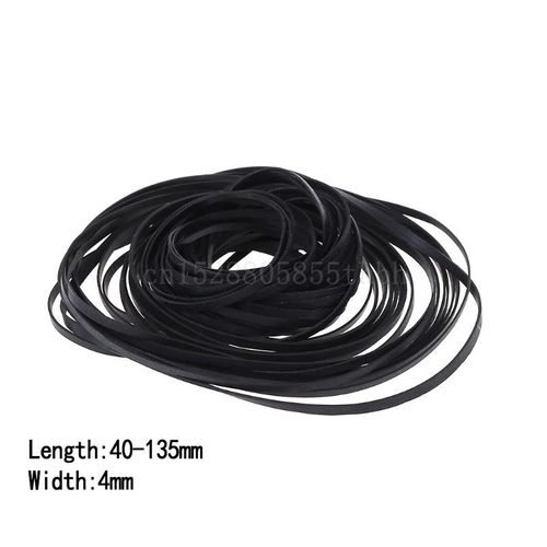 Bandes de Machine universelles mixtes,4mm de largeur,en caoutchouc plat,pour enregistreur CD DVD,baladeur,50 pièces