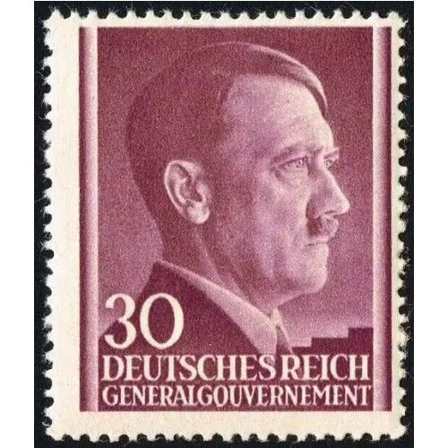 Pologne, Occupation Allemande - General Gouvernement 1941, Très Beau Timbre Neuf** Luxe Yvert 90, Chancelier Hitler 30gr. Mauve.
