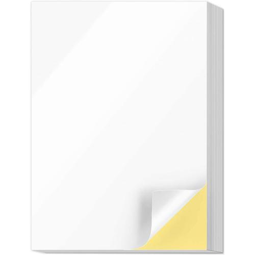 Papier blanc brillant autocollant Imprimante Laser 160g/m2 - A4 (25  feuilles)