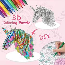 Puzzle à colorier 3D, Loisirs créatifs, Cadeau pour Adultes et